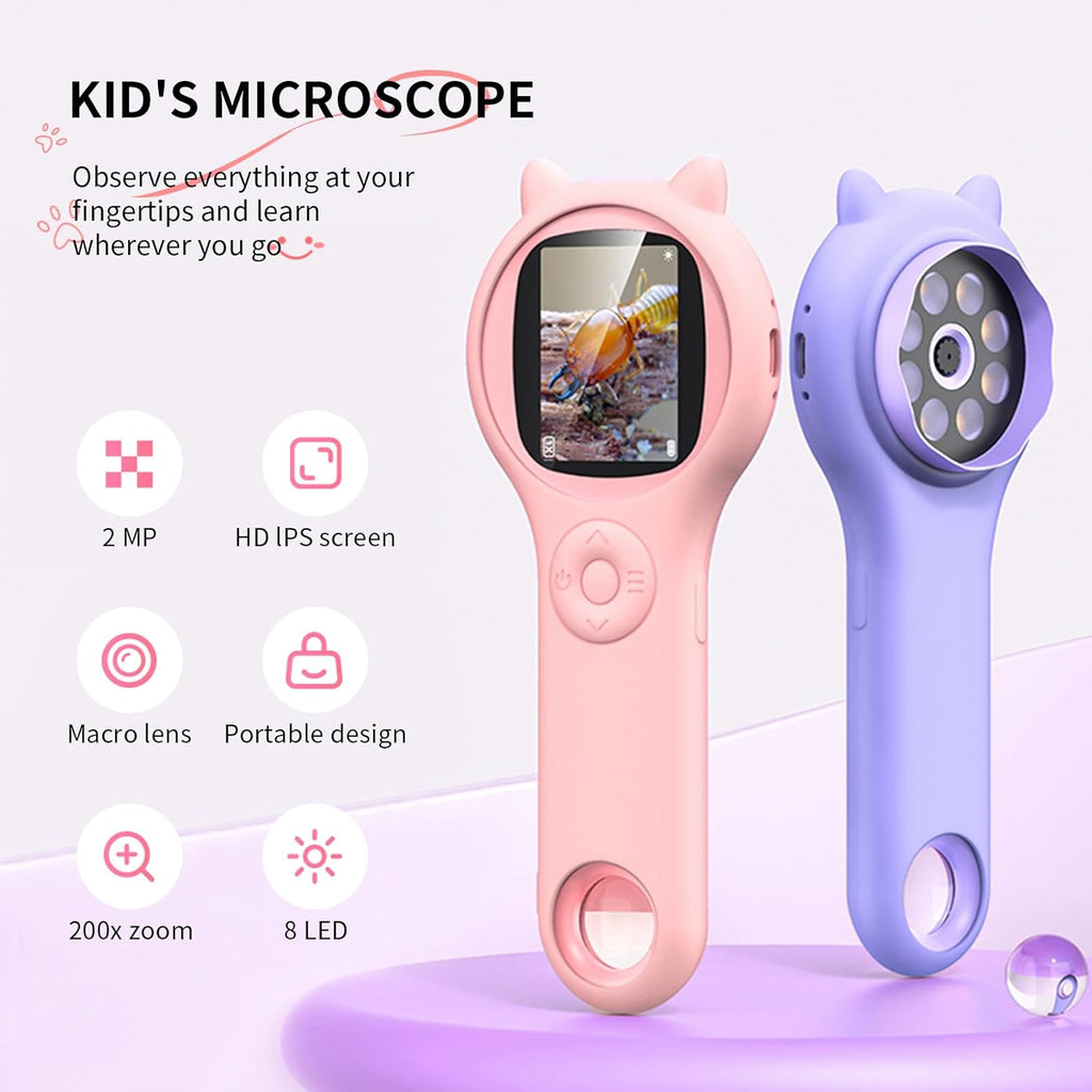 Portable Handheld Mini Digital Microscope for Kids