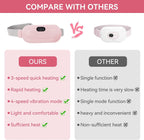 Period Cramp Relief Massager |Rechargeable Heating Pad with Vibration | Menstrual Cramp Comfort & Cramps Relief Machine