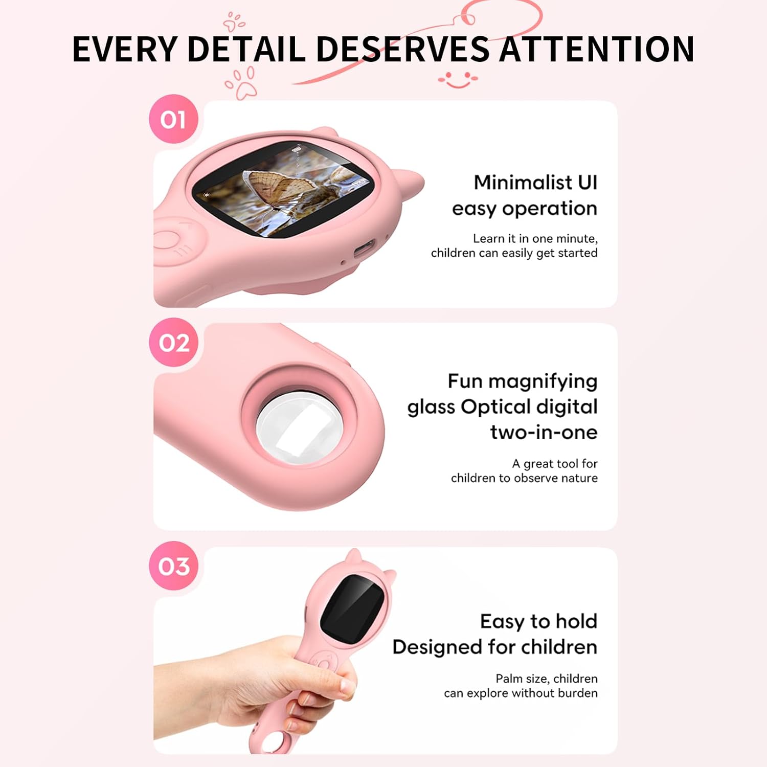 Portable Handheld Mini Digital Microscope for Kids