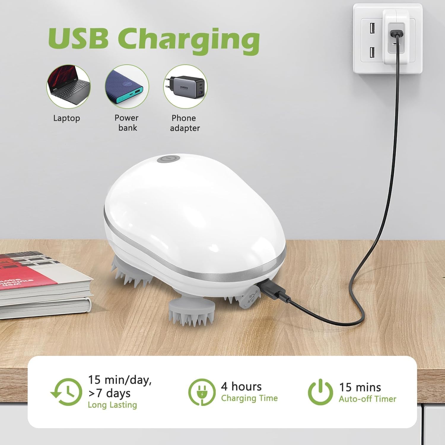 Smart Scalp Massager |  Hair Massager for Hair Growth | Red light for hair |