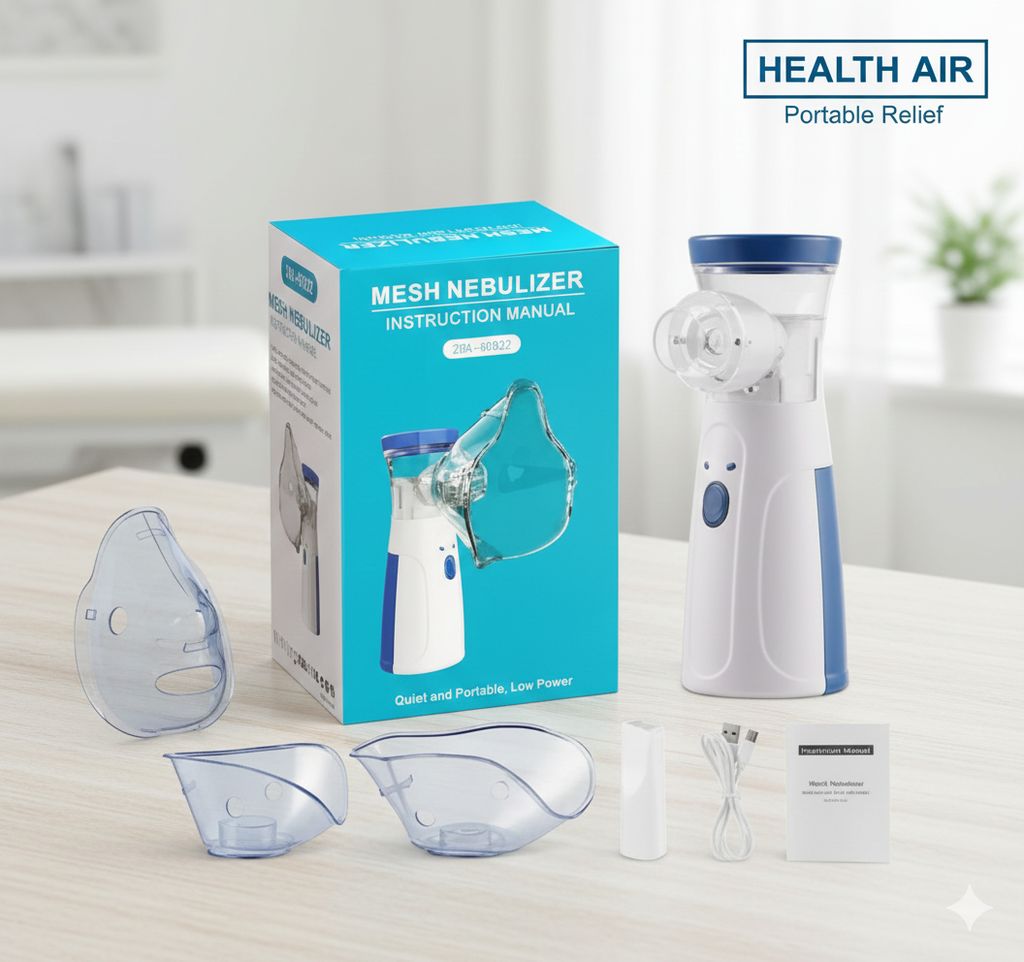 Portable Mesh Nebulizer | Portable Steam Inhaler Machine for Breathing Relief & Wellness